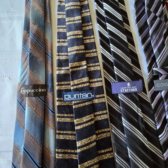 Variety Lot of 6 Different Men's Neck Ties - Picture 4 of 12